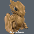 Syrax-the-Dragon.gif STL-Datei Syrax der Drache (Einfacher Druck ohne Unterstützung)・3D-druckbare Vorlage zum herunterladen