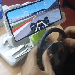xd4.gif STL file steering wheel for cell phone - Volante para Celular・Design to download and 3D print