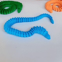 SNAKENEW.gif STL file ARTICULATED SNAKE・3D print model to download