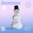 thubnail-snowman.gif Snowman FDM Low Poly Press Print