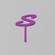 s.gif CUPCAKE PICK, TOPPING, CAKE, TOASTE, LETTER S