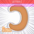 Letter_C~6.75in.gif Letter C Cookie Cutter 6.75in / 17.1cm