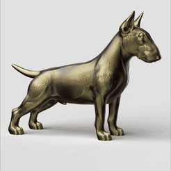 bullterier.gif STL file 3D Model STL CNC Router Bull Terrier・3D print design to download