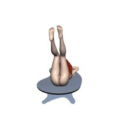 model-naked-in-pear.gif Archivo STL gratis sexy redhead in pear table・Plan de la impresora 3D para descargar