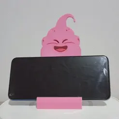 Gif.gif STL file Majin Boo (Dragon Ball Z) cell phone holder・Model to download and 3D print