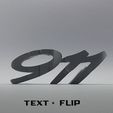 ezgif.com-gif-maker-2.gif Archivo STL Texto de la vuelta: 911 - turbo・Plan de impresora 3D para descargar