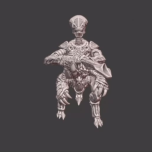 Recording-2026-02-23-210931.gif Набор воинов Soul Stealer - 32-миллиметровые инопланетные монстры