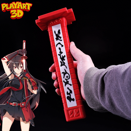 COLLAPSING KATANA - AKAME - AKAME GA KILL! - EASY TO PRINT - NO SUPPORTS - 3D model önizlemesi