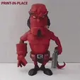 CIGARRO.gif Mini Hellboy in pure Animated style PRINT IN PLACE