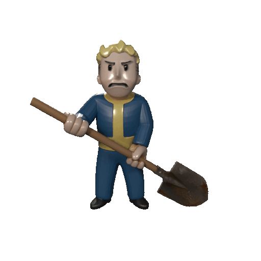 👾 Vaultboy Digger Fallout・ STL File for 3D printing・Cults