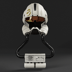 Comp100_AdobeExpress.gif 3D file ARC 170 Clone Trooper Pilot Helmet - 3D Print Files・3D printing model to download