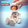 Flexi-Factory-Dan-Sopala-Astronaut.gif STL file Flexi Print-in-Place Astronaut・3D printing template to download