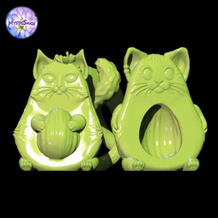 AvoCatos-gif.gif 3D file AvoCatos - No supports needed - Cat・3D print design to download, MysticSaige