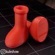 VID_20230217_173545_1.gif STL-Datei Mini Big Red Boots・3D-Druck-Idee zum Herunterladen