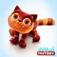 Dan-Sopala-Flexi-Factory-Kitten.gif Fichier STL Kitten Flexi Print-in-Place mignon・Objet imprimable en 3D à télécharger