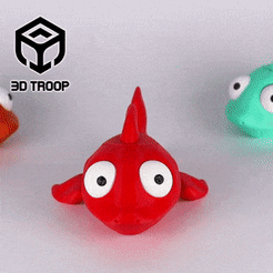 Little-Shark-3DTROOP-GIF.gif Файл STL Little Shark・3D-печатный дизайн для загрузки, 3DTROOP