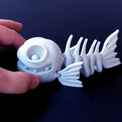 VideoPS2.gif Download STL file Flexi Print-in-Place Fish • 3D printer design, FlexiFactory
