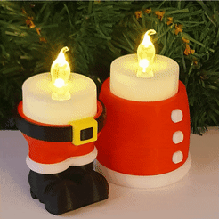 Cover.gif Free 3D file Santa and Mrs Claus candle holder・3D printing model to download