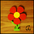 Flower magnet.gif Flower - Fridge Magnet