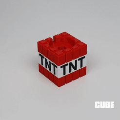 GIF.gif STL file MINECRAFT TNT APPLE WATCH STAND・3D print design to download, CUBE