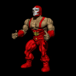 caballero-rojo.gif 3D file THE RED KNIGHT (TITANS IN THE RING - MOTU STYLE)・3D printing template to download, ALTRESDE