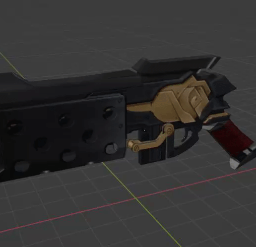 Model 3d Samira Gun Pistol