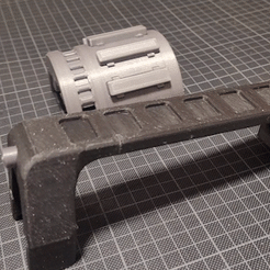 Handle-bar-and-revolver.gif Download STL file Bolter Rifle Handle Bar and Revolver Upgrade • 3D printer template, Techworkshop