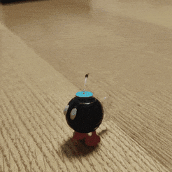 20230525_211018.gif Free STL file BOB-OMB (BOMB-HEI) FOLDABLE COMPACT SMARTPHONE STAND (STANDING STYLE)・3D print object to download