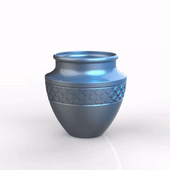 Pot-décoré.gif STL file Decorated flower pot - Pot de fleurs décoré・3D print object to download, arvylegris