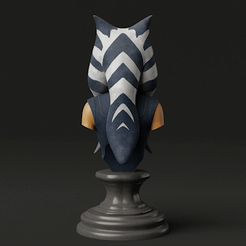 Comp89_AdobeExpress.gif 3D file Ahsoka Tano Bust - 3D Print Files・Model to download and 3D print