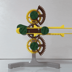 ezgif.com-optimize.gif STL file Mechanical principles Toy IV ( reciprocating rack mechanism )・3D print design to download