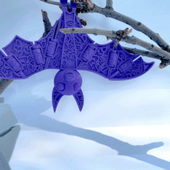 2D86CE50-77D3-4D00-A14C-26F7665BBE12.gif 3D file Rosy The Bat・Design to download and 3D print, GladiatorDesigns3D