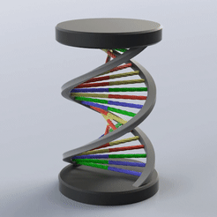 DNA-Statuette.gif Archivo STL Estatuilla de ADN・Objeto de impresión 3D para descargar, SPIRAL