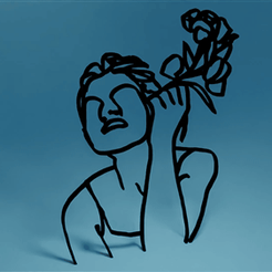 1.gif STL file single line drawing・3D printing design to download