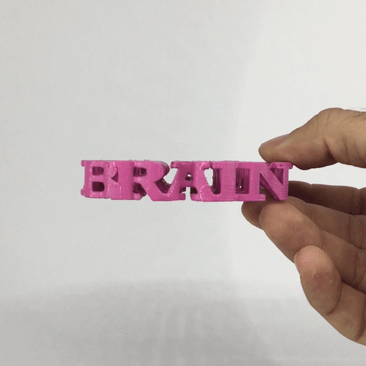 Brain.gif Download STL file Text Flip, Brain • 3D print design, master__printer