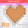 Pixel_Heart~7.25in.gif Pixel Heart Cookie Cutter 7.25in / 18.4cm