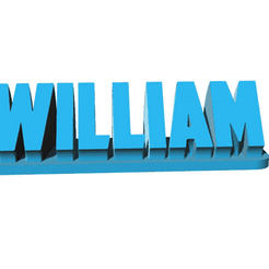 William.gif Download STL file William Name Desk Plate • 3D printing model, Khanna3D