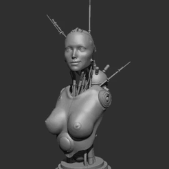 video02-1.gif STL file Steampunk robot girl・3D print design to download