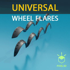 Untitled-1.gif Download STL file Universal wheel flares 26nov-WF03 • 3D printer template, Pixel3D