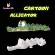 Cod340-Cartoon-Alligator-1.gif Archivo 3D Cocodrilo de dibujos animados・Plan de impresión en 3D para descargar