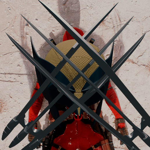 Wolverine Mask Bundle: Textured and Plain Masks with Magnet Slots - Bonus Detachable Claws / Máscara de Lobezno: Versiones Texturizada y Lisa con Imanes - Garras Desarmables de Regalo