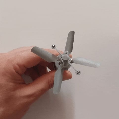 9.gif Mini helicopter (smallest 3D printed drone)