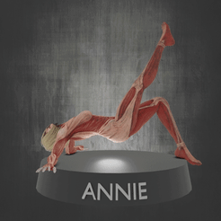 annie10.gif STL file Female titan from aot - attack on titan on the floor・3D print model to download, tuanmttl