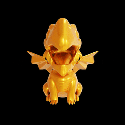 gif4.gif Archivo STL Lindo dragoncito・Modelo de impresión 3D para descargar