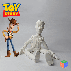 main.gif STL file TOY STORY - ARTICULATED WOODY・3D print design to download