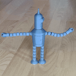 Bender_neu-min.gif Archivo STL Figura articulada de Bender・Objeto para impresora 3D para descargar, BePrint