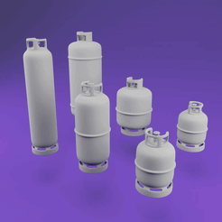 ezgif-6-7a4249f9c277.gif STL file Gas Bottles - 1/24 - Scale Model Accessories・3D printing model to download, PixelSun