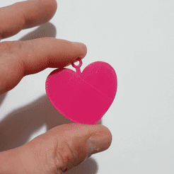 20200209_183140_1.gif STL file keychain heart love・3D printing design to download