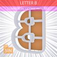 Letter_B~5in.gif Letter B Cookie Cutter 5in / 12.7cm