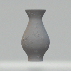 Pot-vase-gif.gif Fichier STL gratuit Vase Pot Leaf・Objet imprimable en 3D à télécharger, XiantenDesigns